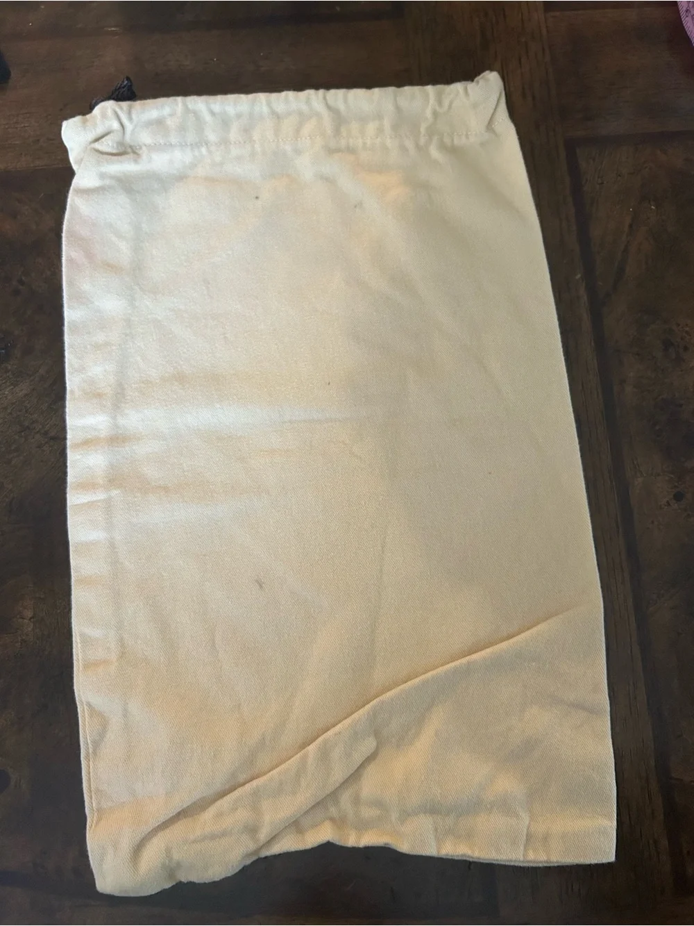 Louis Vuitton Cream Dust Bag with Brown Logo